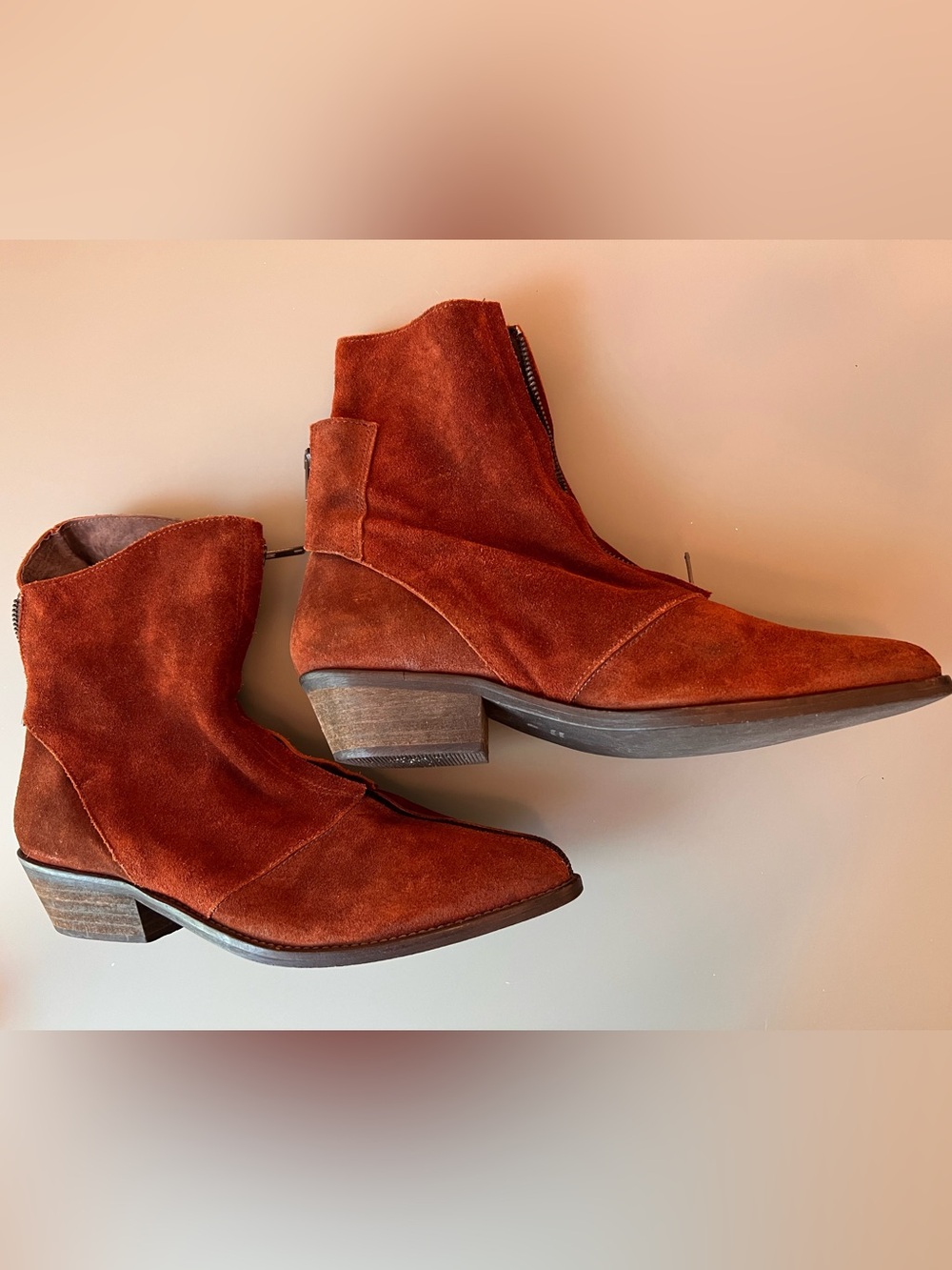 Free People Chestnut Brown Suede Ankle Boots